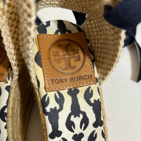 Tory Burch lobster lace up wedge sandal espadrilles in  size 38 - Picture 9 of 16